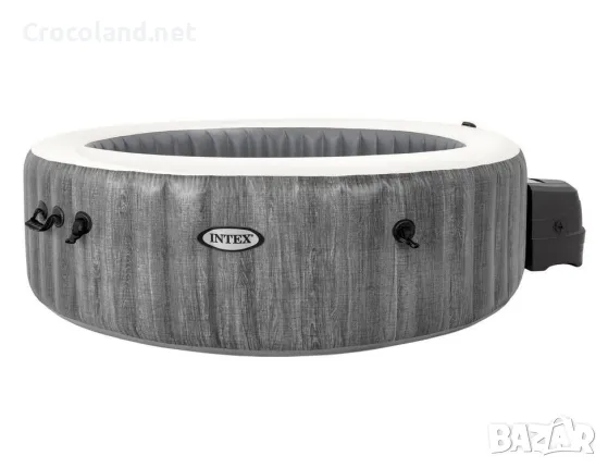 Надуваемо джакузи Intex PureSpa Deluxe, 6 места, 216 x 71 см, Fiber-Tech®, сив  Насладете се на лукс, снимка 12 - Басейни и аксесоари - 50083917