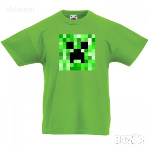 Детска тениска майнкрафт Minecraft Creeper Face 02, снимка 3 - Детски тениски и потници - 32939111