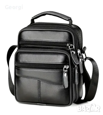  Мъжка компактна и малка чантичка с дръжка за през рамо (естествена кожа), снимка 15 - Чанти - 49305880