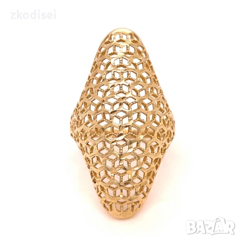 Златен дамски пръстен 3,37гр. размер:59 14кр. проба:585 модел:33811-1
