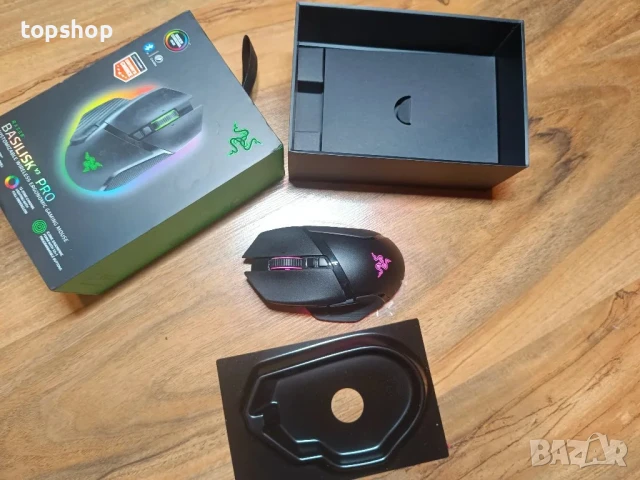 Безжична геймърска мишка Razer Basilisk V3 Pro: HyperScroll Tilt Wheel - 30K DPI оптичен сензор..., снимка 7 - Клавиатури и мишки - 50575446
