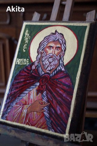 Икона на св.Пророк Илия, снимка 5 - Икони - 36731673