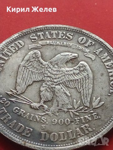 РЕПЛИКА КОПИЕ на Американския сребърен долар 1875г. УНИКАТ за КОЛЕКЦИОНЕРИ 41471, снимка 3 - Нумизматика и бонистика - 43193449