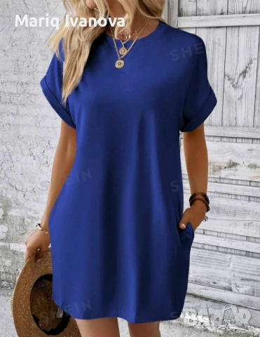 лятна рокля- размер M/L . материя полиестер вискоза, еластан.