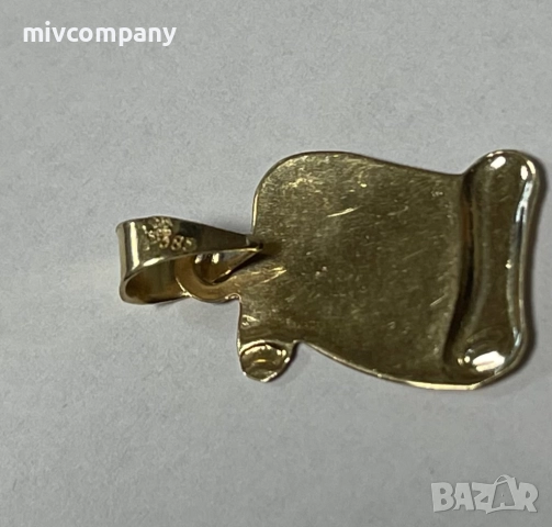 Златна висулка(зодия стрелец)0.84гр., снимка 3 - Колиета, медальони, синджири - 52651606