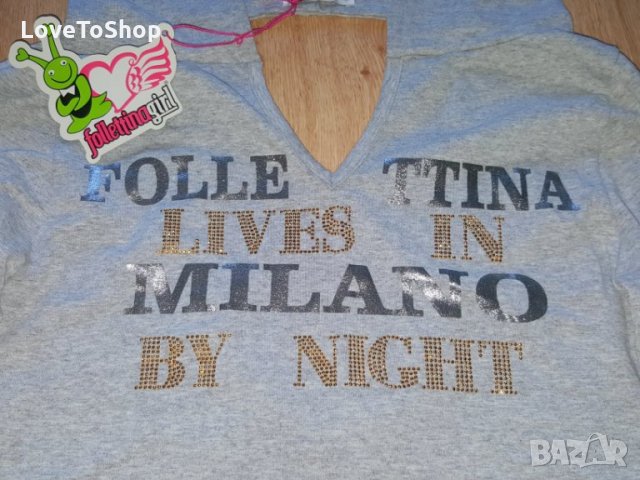 FOLLETTINA GIRL р-р S нова дамска блуза с качулка и гол гръб, снимка 2 - Блузи с дълъг ръкав и пуловери - 27317016