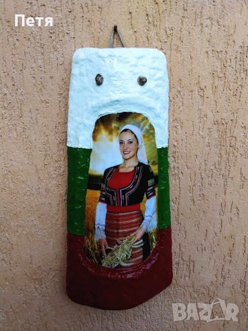 “Декупаж“ върху автентична стара турска керемида, снимка 2 - Икони - 39317098
