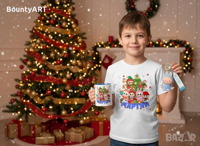 Персонализиран Лабубу Коледен комплект, снимка 3 - Детски комплекти - 52081572