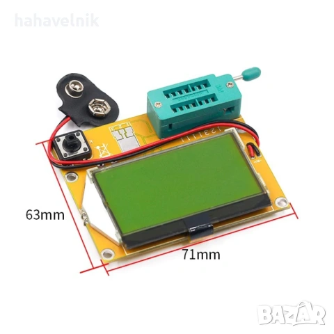 Мултифункционален мултицет Mega328 / Тестер на електронни елементи LCM-T4, снимка 2 - Друга електроника - 53100592