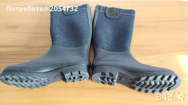 Нови ботуши с каучукова подметка и крачоли от дънкова материя - деним, снимка 14 - Дамски ботуши - 52157241