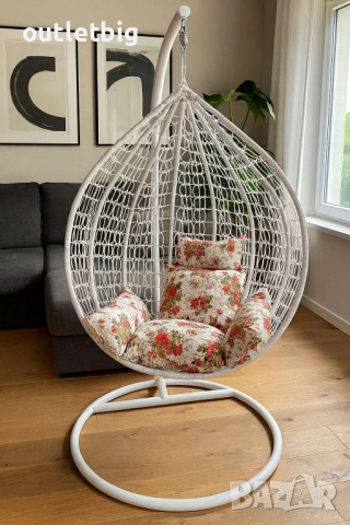 Градинска висяща люлка тип гнездо,яйце–Промоция!