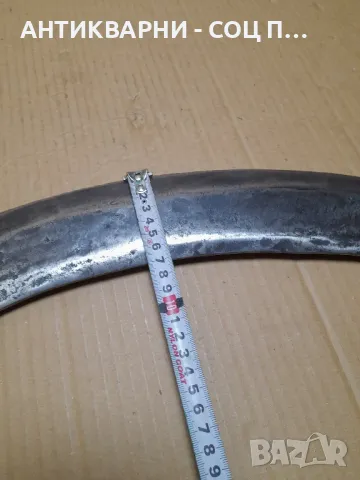 Стар Ръчно Кован Нож За Сено., снимка 13 - Антикварни и старинни предмети - 49200050