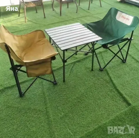 Комплект сгъваеми градински столове и маса, снимка 4 - Градински мебели, декорация  - 48552752