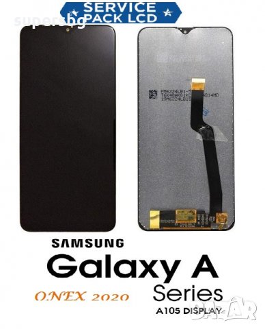 Нов Оригинален дисплей за Samsung SM-A105F Galaxy A10 Черен LCD+Touch Service Pack​, снимка 1
