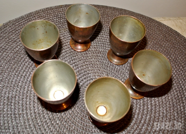 Медни чаши за ракия 50мл, снимка 6 - Антикварни и старинни предмети - 52802413