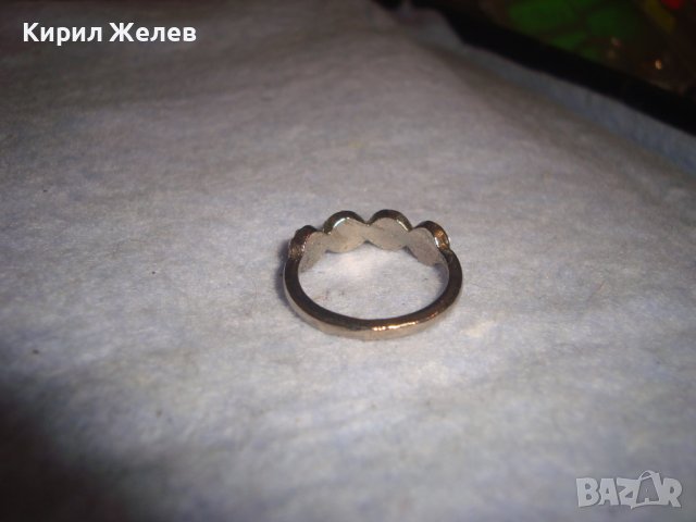 СТАР ПОСРЕБРЕН АРТ ДЕКО СТИЛ КРИСТАЛЕН СТИЛЕН ВИНТИДЖ ПРЪСТЕН 27709, снимка 5 - Пръстени - 37472997
