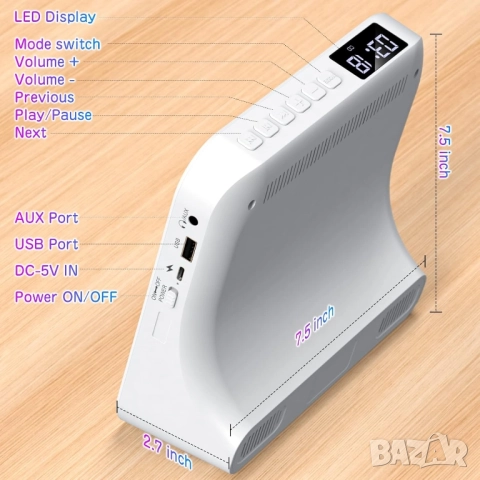 6в1 преносим CD плеър и блутут колонка, 4000mAh батерия до 6ч музика, снимка 10 - Bluetooth тонколони - 52437082