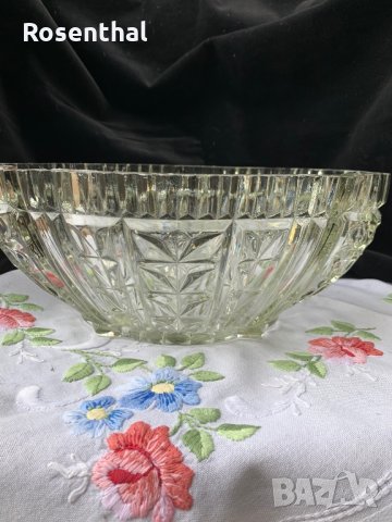 Антикварна кристална голяма купа/ фруктиера, снимка 2 - Други - 28935119