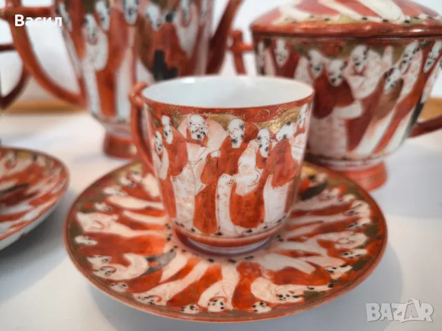 порцеланов сервиз за чай Кутани Япония, снимка 3 - Сервизи - 50409281