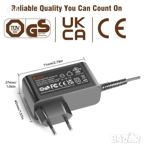 TAIFU 12V 3.33A 2A  39.9W Захранване за лаптоп, снимка 5 - Друга електроника - 53179772