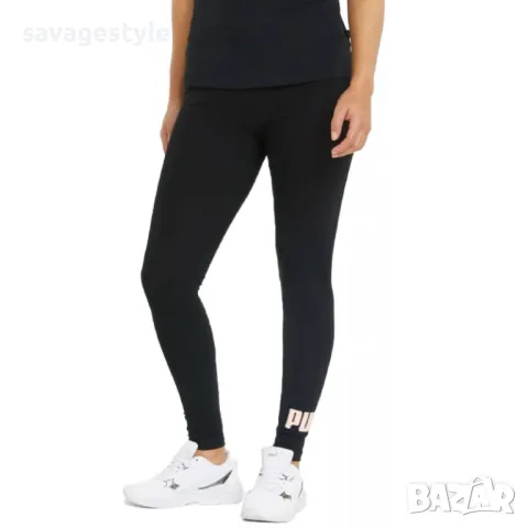 Дамски клин  PUMA Essentials+ Metallic Logo Leggings Black W, снимка 1 - Клинове - 47663010