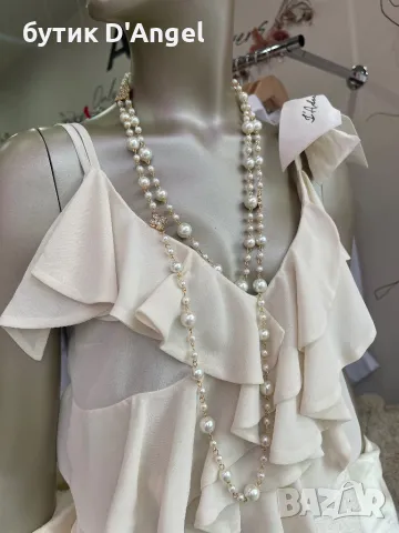 Дълго колие с перли, снимка 2 - Колиета, медальони, синджири - 47660243