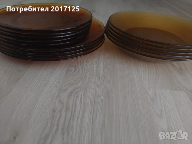 комплект чинии Duralex , France 14 бр, снимка 2 - Сервизи - 50593693
