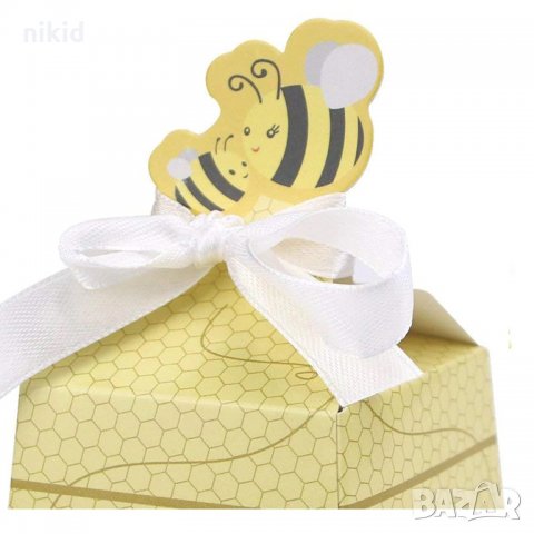 Пчела ПЧЕЛИ картонена кутия кутии за лакомства подаръци рожден ден парти картонени кутийки, снимка 3 - Други - 27090539