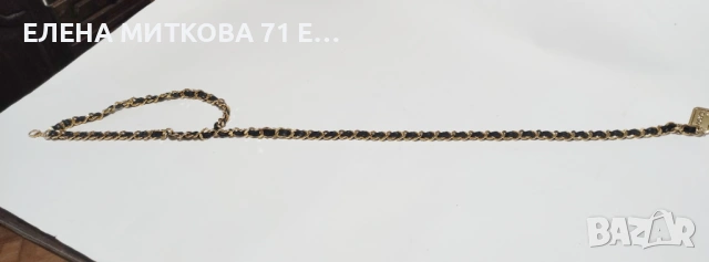 COSCI Италия дамски колан от естествена кожа и златна верига, снимка 7 - Колани - 53420491