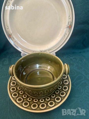 6 броя купички 350 мл с подложни чинийки, снимка 2 - Сервизи - 52864186