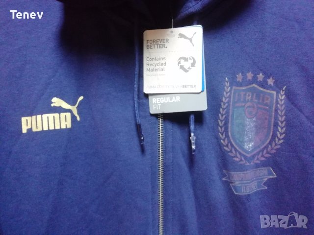 Италия Campioni D'Europa 2021 Puma Italy Ново оригинално горнище суичър памучно L шампиони на Европа, снимка 3 - Спортни дрехи, екипи - 43628020