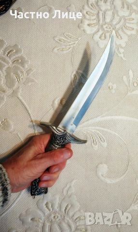 Рядък Голям Турски Османски Ислямски Кинжал Нож Ятаган  , снимка 5 - Антикварни и старинни предмети - 53308316