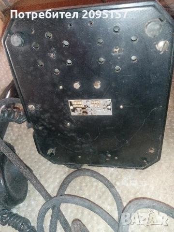 Стар бакелитов телефон 1955, снимка 3 - Колекции - 52971556