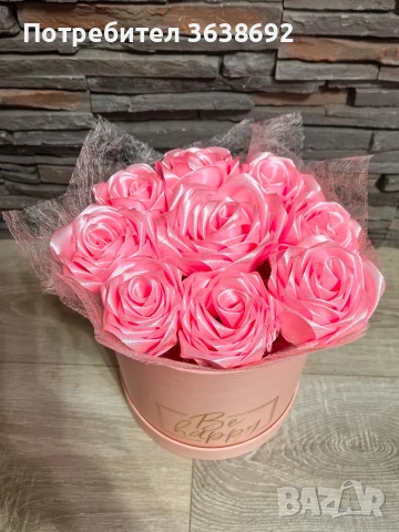 Букети от сатенени рози , снимка 3 - Други - 53147745