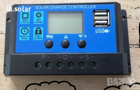 Соларна система комплект.Панел,контролер акумулатор кабели., снимка 6 - Соларни лампи - 50942215