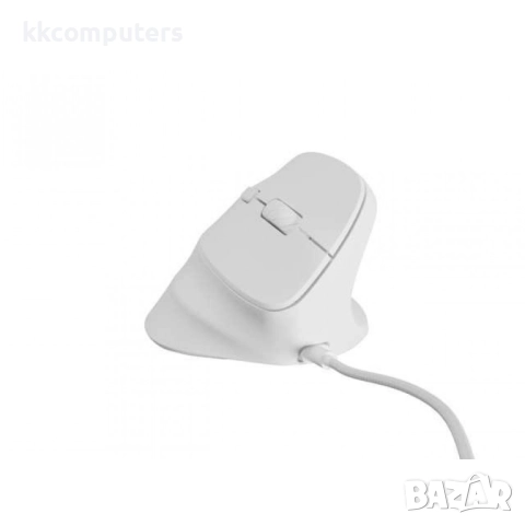 Natec Vertical Mouse Crake 2 Pro Жична оптична мишка- 12800DPI, RGB, 6 бутона, Бяла, снимка 5 - Клавиатури и мишки - 52807512