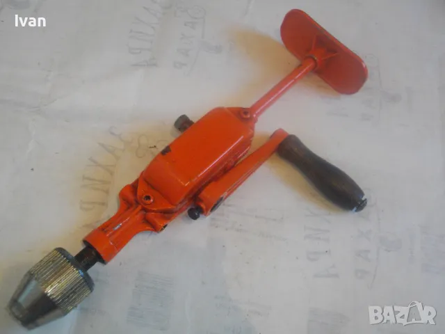 330мм ф8мм СОЦ ПОЛСКИ ПНР РЕТРО ВИНТИДЖ МАТКАП РЪЧНА ДРЕЛКА БОРМАШИНА С ОПОРНО РАМО ОТЛИЧНА 