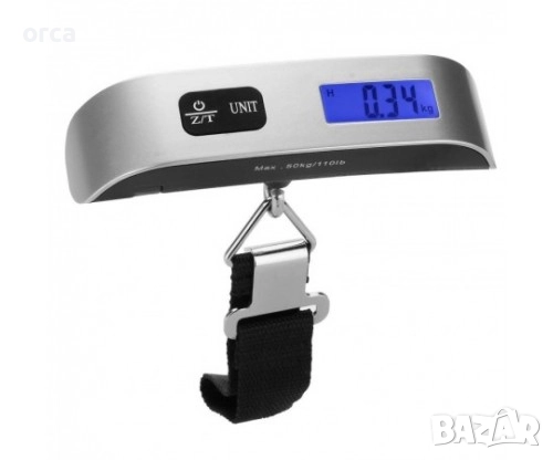 Ръчен кантар за багаж до 50 кг с LCD дисплей и термометър, снимка 2 - Такъми - 51837560