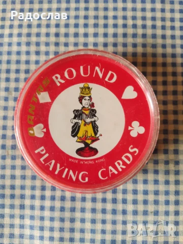 стари кръгли карти за игра 