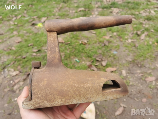 Немска Стара ютия на жар, снимка 2 - Антикварни и старинни предмети - 52878982