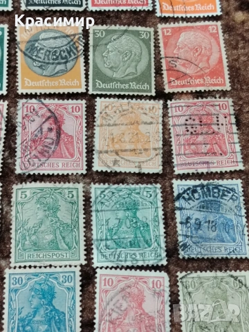 Винтидж ПОЩЕНСКИ марки DEUTSCHES REICH, снимка 4 - Филателия - 53023744