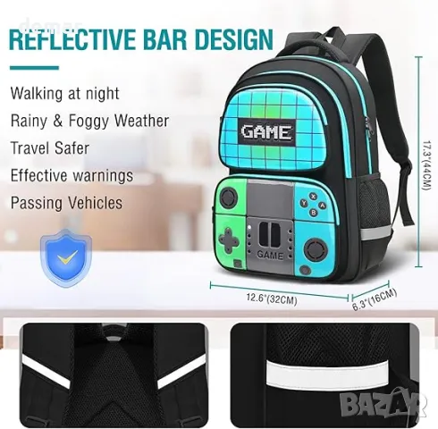 Раница за момчета Beaulyn Game за училище, снимка 3 - Раници - 48498054