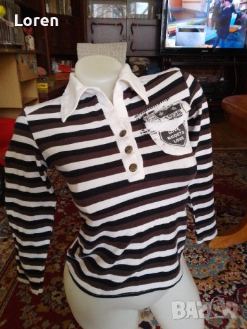 Блузка на раета, снимка 1 - Блузи с дълъг ръкав и пуловери - 39898996