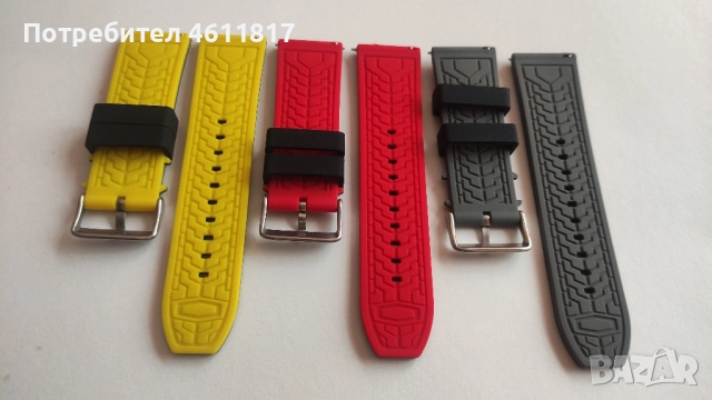 Силиконови каишки 26мм, снимка 4 - Каишки за часовници - 52188470