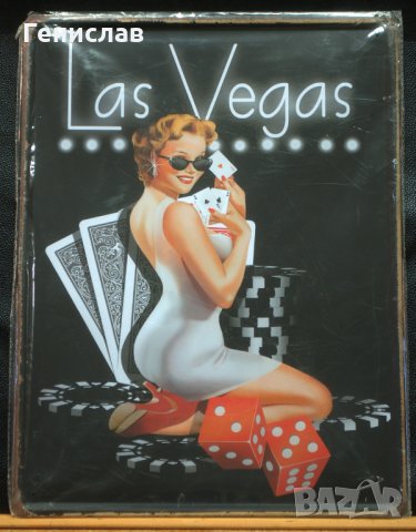 Метална табела Las Vegas, снимка 1 - Колекции - 28311646