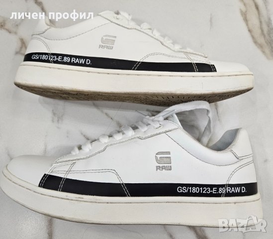 Сникърси/Кецове G-Star Raw Cadet Lea Logo M 2312 2523 White-Blk 1909, снимка 3 - Спортни обувки - 44126586