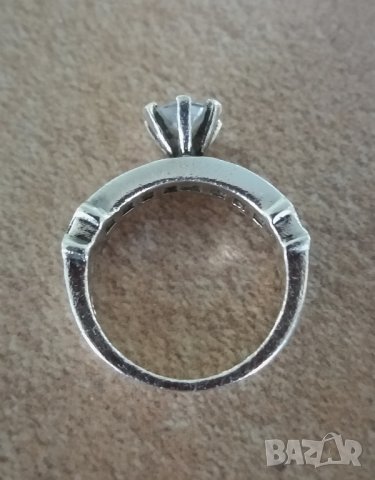 Сребърен пръстен с цирконий, снимка 2 - Пръстени - 28895560