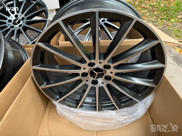 4 бр. чисто нови алуминиеви джанти спорт пакет Mercedes 20'' 5x112 , централен отвор 66.5, снимка 6 - Гуми и джанти - 53039945