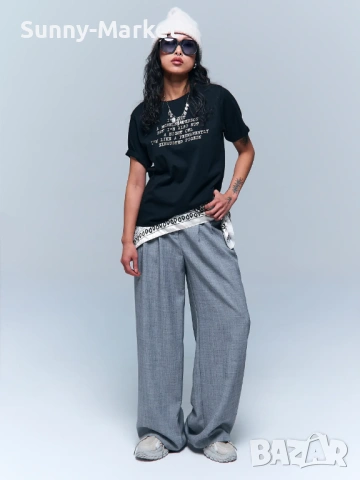 Дамска стилна тениска с принт, снимка 2 - Тениски - 53507475