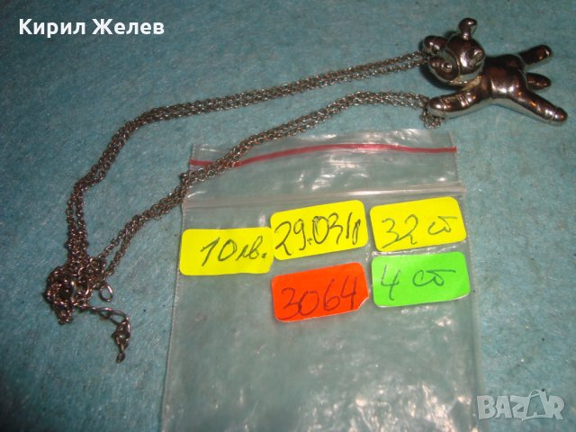 НИКЕЛИРАНА СРЕБРИСТА ФИГУРКА - МОДЕН МЕДАЛЬОН със СИНДЖИРЧЕ АРТ ВИСУЛКА 3064 , снимка 6 - Колиета, медальони, синджири - 35322833